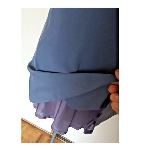 Laura Ashley gray blue A line shift sheath mini dress 6 - Picture 6 of 12